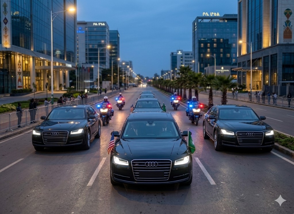 Diplomatic summit convoy service